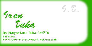 iren duka business card